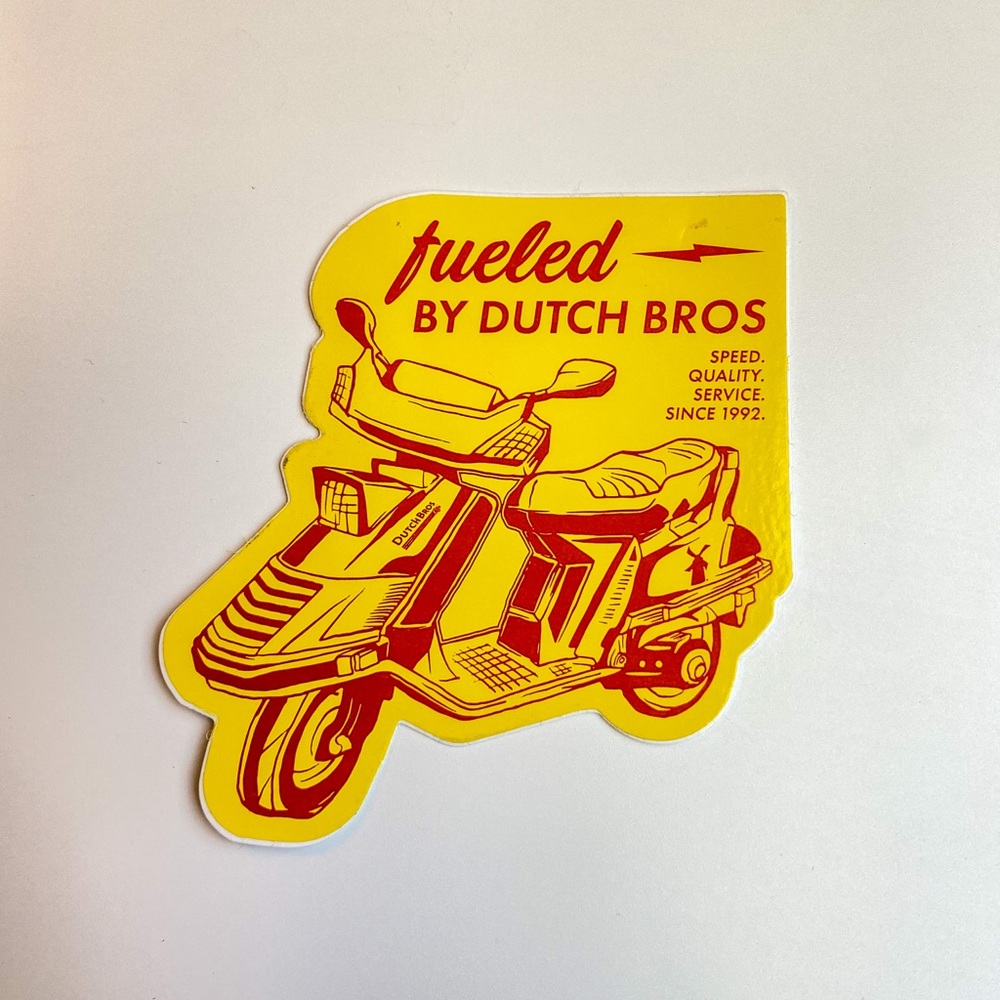 Dutch Bros Sticker - “fueled by dutch bros”